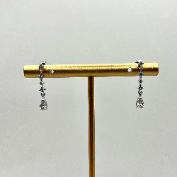 13064810 boucles d'oreilles pendants serties d'une ligne d'oxydes argent 925 millième (22 ct) 1,3g argent 925 millième (22 ct) 1,3