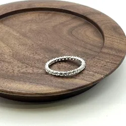 1993610 bague tour us pavée d'oxydes t60 argent 925 millième (22 ct) 2g argent 925 millième (22 ct) 2g