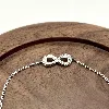 87147818 bracelet motif infini pavé d'oxydes l18 cm argent 925 millième (22 ct) 1,5g argent 925 millième (22 ct) 1,5g