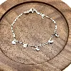 87343118 bracelet chaîne orné de 5 oxydes l18 cm argent 925 millième (22 ct) 1,05g argent 925 millième (22 ct) 1,05g
