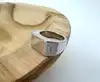 bague a.p.c. chevalière minimaliste en laiton argenté