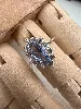bague argent marquise sertie oxydes blancs et bleus ciel argent 925 millième (22 ct) 2,8g