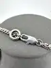 collier a.p.c. double chaîne en laiton teinté argent l50cm