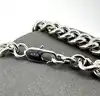 collier chaîne a.p.c. maille gourmette en laiton argenté l51cm