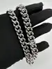 collier chaîne a.p.c. maille gourmette en laiton argenté l51cm