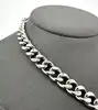 collier chaîne a.p.c. maille gourmette en laiton argenté l51cm