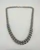 collier chaîne a.p.c. maille gourmette en laiton argenté l51cm