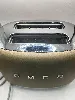 smeg 50's style tsf01chmeu - grille - pain - 2 tranche - 2 emplacements - or