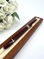 stylo rollerball montblanc meisterstuck legrand mauve et doré