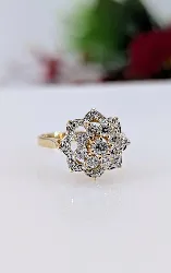 bague arabesque en or pavée des oxydes or 750 millième (18 ct) 3,95g