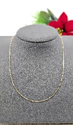 chaîne fine maille forçat en or or 750 millième (18 ct) 2,17g