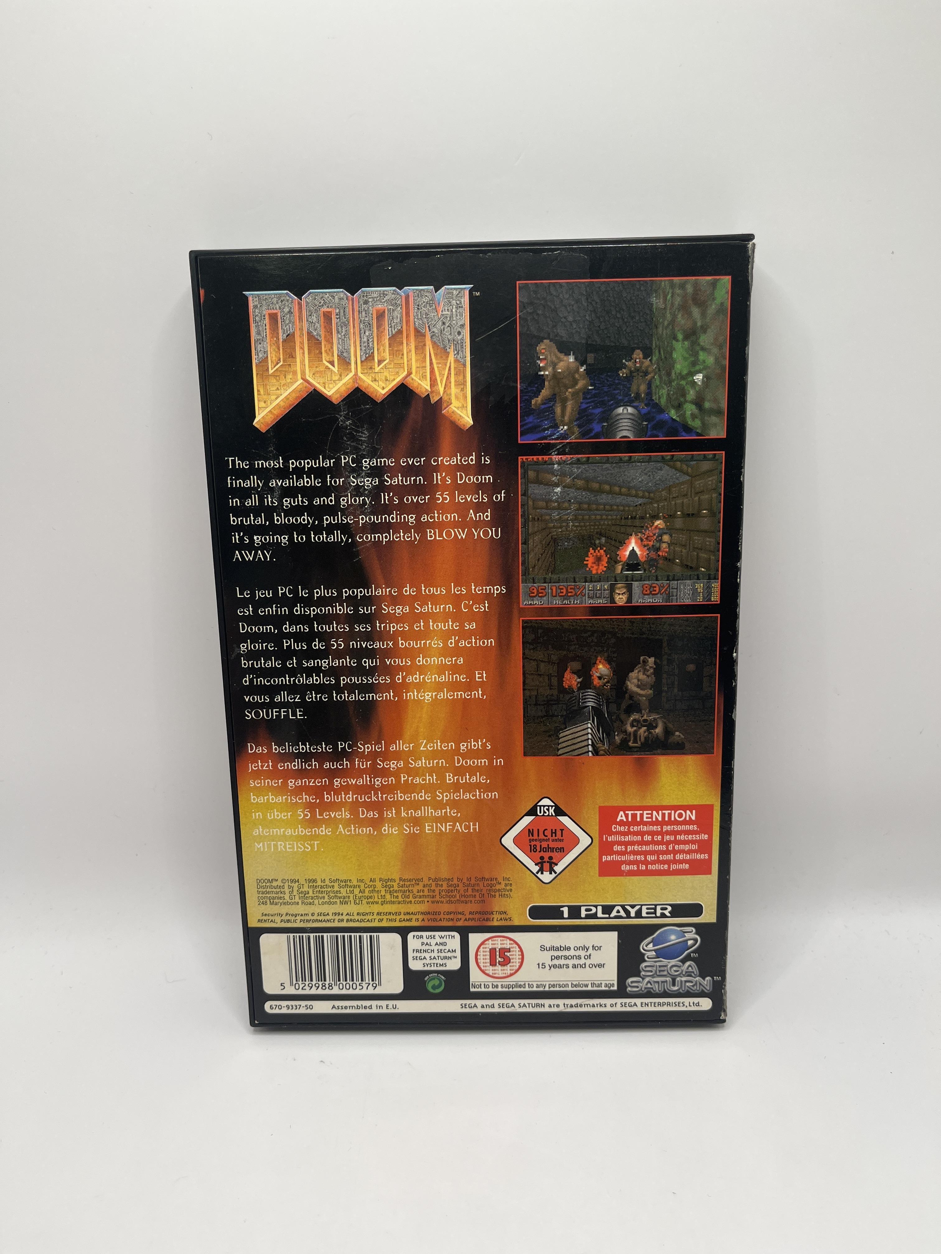 Jeu Sega Saturn Saturn Doom 