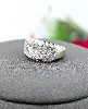 bague style chevalière en or blanc avec une pavage de diamants  or 750 millième (18 ct) 5,16g