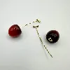 boac boucles d'oreilles cerise rouge en acier