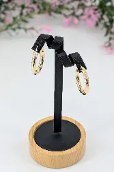 boucles d'oreilles créoles lisse or 375 millième (9 ct) 2,60g