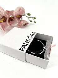 bracelet pandora maille serpent fermoir scintillant argent 925 millième (22 ct) 13,15g