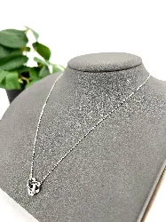 chaîne en argent avec noeud elegance et oxyde de zirconium argent 925 millième (22 ct) 2,86g