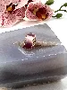 charm pandora metal en verre de murano et feuilles en or rose