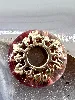 charm pandora metal en verre de murano et feuilles en or rose