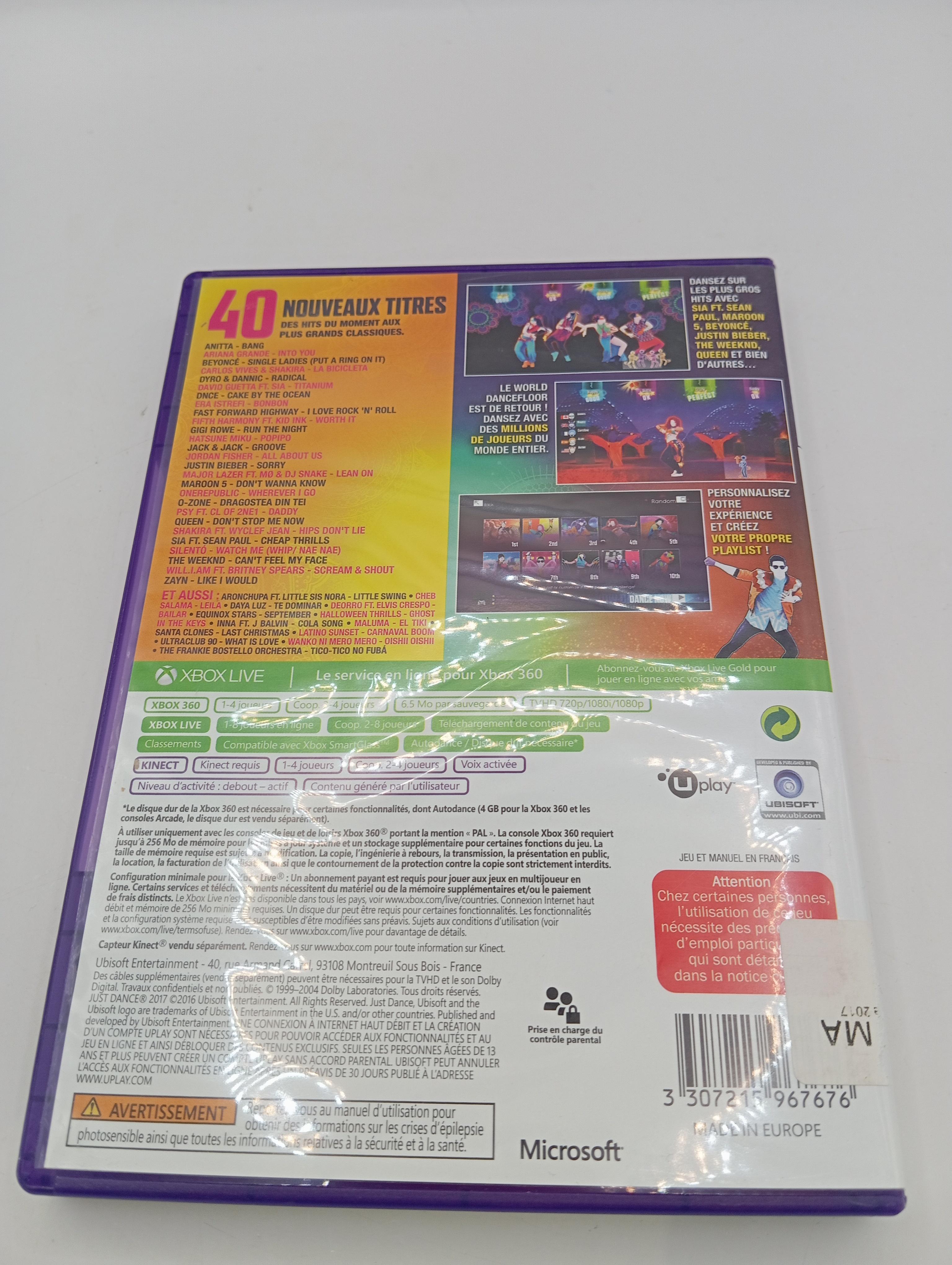 Jeu XBox 360 Just Dance 2017