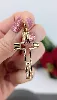 pendentif or croix motif vidé or 750 millième (18 ct) 3,96g