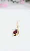 pendentif stylé orné d'une pierre rouge (probablement grenat) or 750 millième (18 ct) 1,86g
