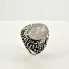 111352 bague bombée avec pierre de la lune ovale  argent 925 millième (22 ct) 7,2g