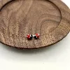 142969 boucles d'oreilles puces coccinelle  argent 925 millième (22 ct) 0,68g