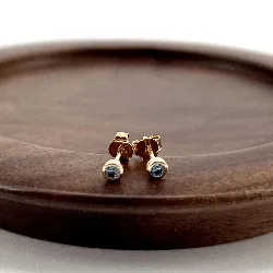 23080460 boucles d'oreilles puces avec oxyde bleu d3mm