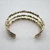 31225760 emsemble bracelet motif bamboo en acier doré largeur 2,4 cm
