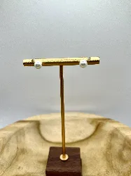 boar boucles d'oreilles puces perles nacres 6mm argent 925 millième (22 ct) 0,198g