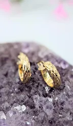 boucles d'oreilles créoles avec motifs losange or 750 millième (18 ct) 1,39g