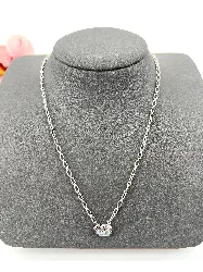 collier pandora avec pendentif fleur de pensée bleue argent 925 millième (22 ct) 6,58g