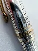 stylo bille montblanc meisterstuck solitaire en argent et métal doré