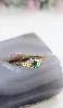 bague 2 ors centrée d'une émeraude or 750 millième (18 ct) 1,12g