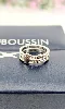 bague alliance mauboussin subtile eternité en or blanc ornée de doubles rangs de petits diamants or 750 millième (18 ct) 5,28g