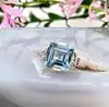 bague argent pierre bleue rectangle t55 argent autre 6,35g