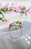 bague stylisée en 2 ors sertie de 3 petits diamants or 750 millième (18 ct) 3,47g