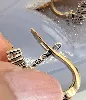 boucles d'oreilles en clips en 2 ors chacune sertie de 7 diamants d'environ 0,7ct au total or 750 millième (18 ct) 4,28g