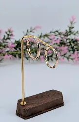 boucles d'oreils grandes créoles lisses or 375 millième (9 ct) 2,75g