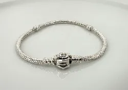 bracelet pandora maille serpent fermoir rose argent 925 millième (22 ct) 13,99g