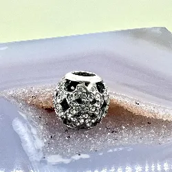 charm en argent scintillant incolore et oxydes de zirconium argent 925 millième (22 ct) 2,28 g