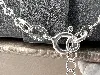 collier maille forçat losange pendentif ronds et coeurs  argent 925 millième (22 ct) 5,27g