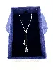 collier swarovski avec pendentif double gouttes en cristaux