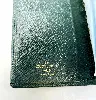 couverture agenda / porte cartes louis vuitton pm taiga en cuir vert