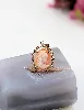 pendentif en or rose centré d'une camée coquillage avec profile d'une dame or 750 millième (18 ct) 2,20g