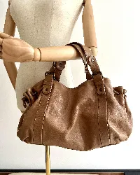 sac à main gerard darel 24h en cuir marron claire