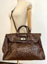 sac à main mac douglas en cuir marron avec bandoulière