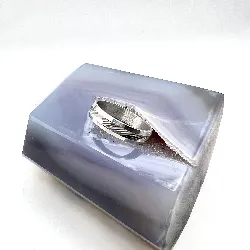 bague alliance ciselée t61 argent 925 millième (22 ct) 4,08g