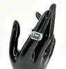 bague argent pierre bleue rectangle argent autre 7,45g
